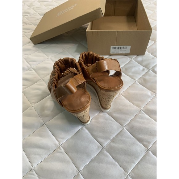 PiePieBuy 7 1/2Platform Wedge Sandals Open Toe Elastic Ankle Strap Dress Sandals - Picture 7 of 13